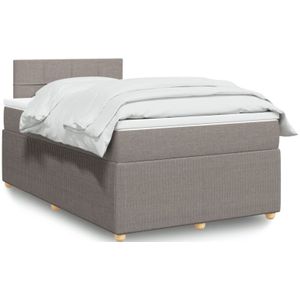 Boxspringbett mit Matratze Taupe 120x200 cm Stoff