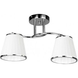 Lantanas Lampe 2xe27 Chrom Lampenschirm 24x43x15,5 cm