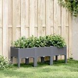 Pflanzkasten mit Beinen Grau 120x40x42 cm pp Vidaxl