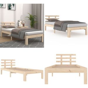 Massivholzbett 100x200 cm - Holzbett - Kiefernholzbett - Singlebett - Massivholzbette - Einzelbett - Home & Living