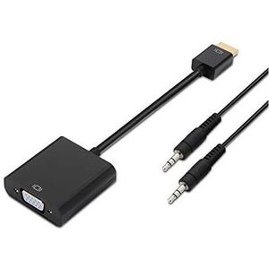 Aisens - A122-0126 - hdmi zu svga Konverter (Buchse 3.5/H, 10cm+1m für den Anschluss eines vga Displays) Farbe schwarz
