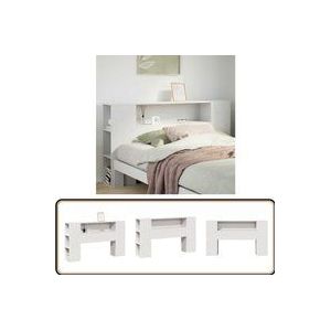 Kopfteil mit Stauraum Weiß 150 cm Massivholz Kiefer - Vidaxl