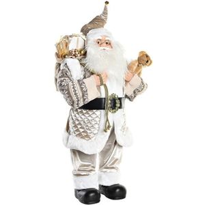 Dekoration Dkd Home Decor Weihnachtsmann grau pvc 45 x 34 x 80 cm
