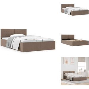 Vidaxl - Stauraumbett Hydraulisch Taupe Stoff 140×200 cm - Doppelbett - Bettrahmen - Stauraumbett - Boxspringbetten - Schlafraum