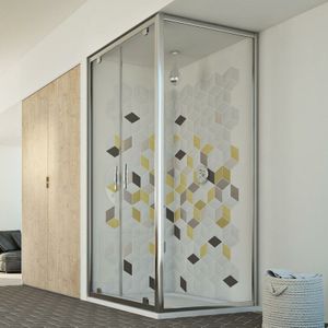 Duschkabine eckig Klarglas h 198 mod. Cristal Duo 2 Türen 80x120 Öff. 120 cm