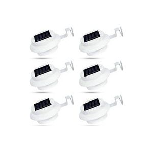 6er-Pack Solar-Dachrinnenleuchten für den Außenbereich, 3 LED-Solar-Dachrinnenleuchten, IP44-wasserdichte Solarleuchten für Zaun, Auffahrt, Gehweg,