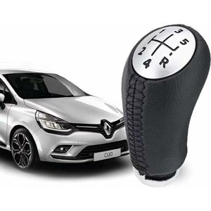 KZQ - Schaltknauf 3 – Leder – 5-Gang-Schalthebel für Laguna/Megane 2/4 / Scenic/Kangoo