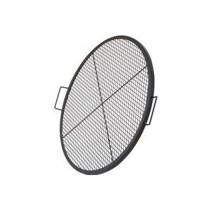 Mophorn - X-Marks Grillrost für Feuerstelle, 91,4 cm runder Grillrost, robuster Grill aus Stahl mit Griff und Stützdraht, tragbares