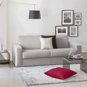 Talamo Italia - Festes Sofa Marzia, Großes 2-Sitzer-Sofa, 100% Made in Italy, Sofa-Wohnzimmer, aus gepolstertem Stoff, mit schmalen Armlehnen, Cm