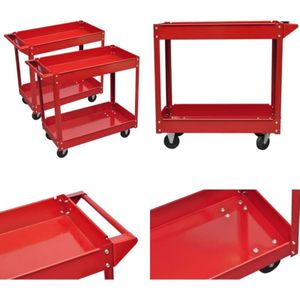 Vidaxl - Werkstattwagen 2 Stk. 100 kg 2 Etagen - Werkstattwagen - Werkzeugwagen - Home & Living