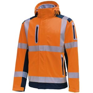 Warnschutz-Softshelljacke VW177T Gr. 4XL orange - Vizwell