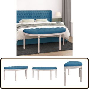Vidaxl - Sitzbank Blau 110,5x45x49 cm Samt - Samtsofa - Bank Blau - Sitzbank - Französische Einrichtung - Vintage Sofa