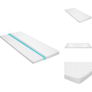 Vidaxl - Matratzenauflagen - Living Matratzenauflage 90 x 200 cm Kaltschaum Ei-Profil 6 cm - Weiß