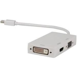 Valueline - VLMP37465W0.20 Adapter de cable de video 0.2 m Mini DisplayPort vga + hdmi + dvi White