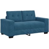 Zweisitzer-Sofa Blau 120 cm Samt Vidaxl