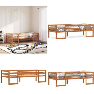 Vidaxl - Kinderbett Wachsbraun 90x190 cm Massivholz Kiefer - Holzbett - Kinderbett - Jugendbett - Massivholzmöbel - Kiefernholz - Home & Living