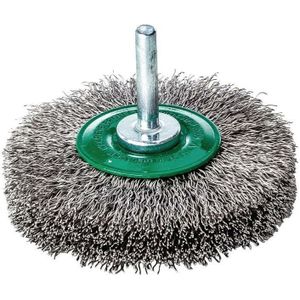 Lessmann Rundbürste ø 80 mm Schaft 6 mm Drahtstärke 0,3 mm Edelstahl 19 mm 15000 min-¹