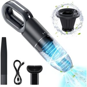 ZVD - 6500Pa Powerful Cordless Handheld Vacuum Cleaner, 2000mAh Battery Water Dust Tabletop Vacuum Cleaner for Dust Cat Dog Hair, Portable Mini