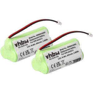 2x Akku Ersatz für Bang & Olufsen 3HR-AAAU-2 für schnurlos Festnetz Telefon (700mAh, 3,6V, NiMH) - Vhbw