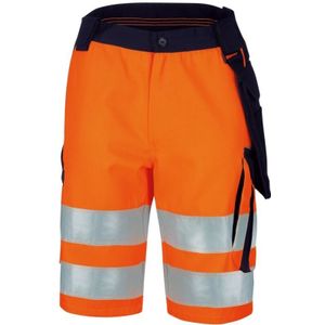Vizwell - Herren Warnschutz-Kontrast-Short VWTC114 Gr. 62 orange/marine