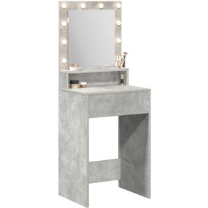 Schminktisch mit LED-Lichtern in Beton Grau 50x41x135 cm Vidaxl