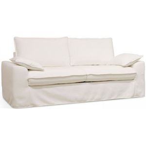 Schlafsofa aus Stoff 3-Sitzer Weiß