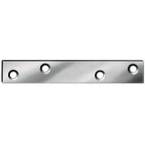 Verbindungsblech Länge 100 mm Breite 15 mm Stärke 2 mm Stahl blau verzinkt