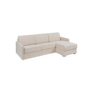 Vente-unique - Ecksofa mit Matratze - Ecke wechselbar - Stoff - Beige - Liegefläche 140 cm - Matratze 22 cm - calife