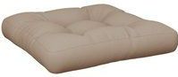 Palettenkissen Taupe 58x58x10 cm Stoff Vidaxl