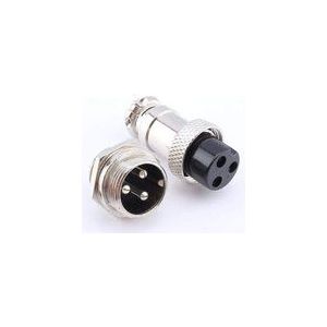 Ej.life - Gx16-3 Pin Luftfahrt Kabelverbinder, 3-Poliger Luftstecker Männlich Weiblich Plug Metall Stecker Panel Steckdose Stecker