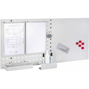 Kappes - LogoChart® Office Set 4 1x Lochplatte 1000x450mm 1x Zubehörsortiment 14-teilig Alufarben