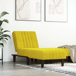 Chaiselongue Gelb Samt Vidaxl 43374