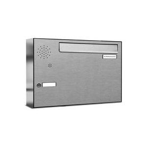 1er V2A Edelstahl Briefkastenanlage für Tür- Zaundurchwurf Klingel