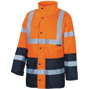 Triuso Vizwell Warnschutz-Kontrast-Regenjacke VW61 Gr. 5XL leuchtorange