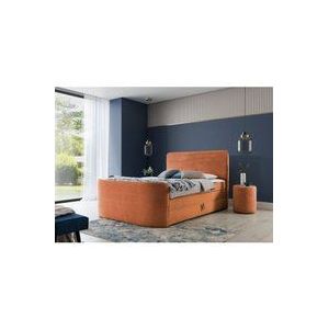 Boxspringbett Schlafzimmerbett body 160x200cm in Stoff Rostbraun inkl. Bettkasten