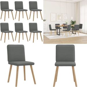 Vidaxl - Esszimmerstühle 6 Stk. Dunkelgrau Stoff
