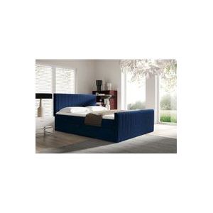 Fun Moebel - Boxspringbett Schlafzimmerbett adrien 180x220cm in Stoff Fresh Dunkelblau