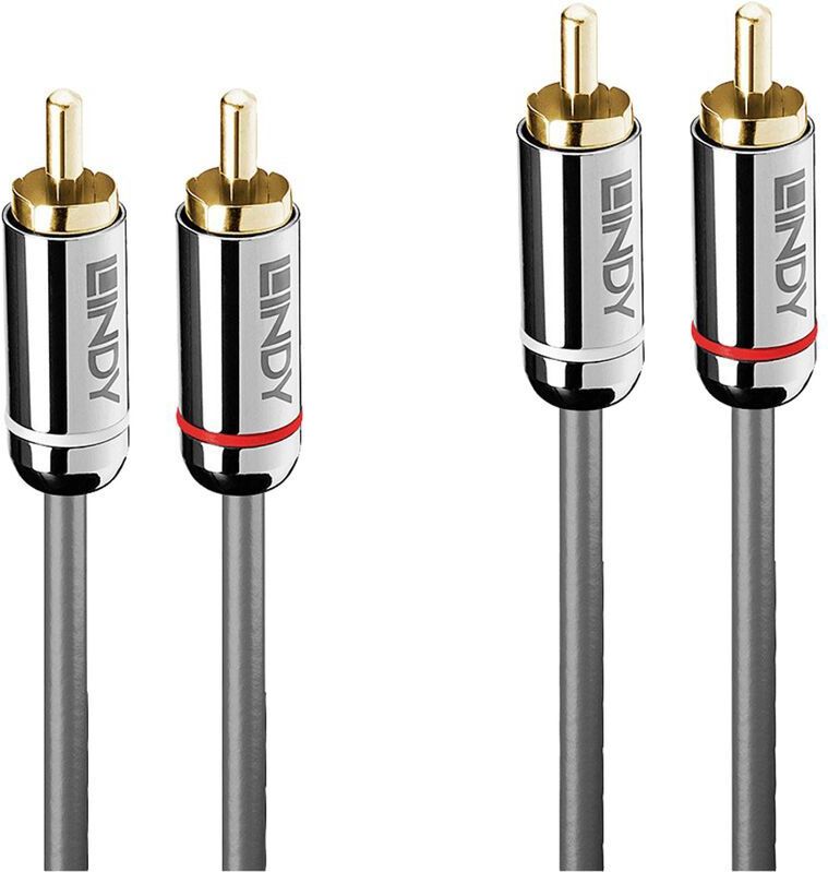 35348 rca Audio Anschlusskabel [2x Cinch-Stecker - 2x Cinch-Stecker] 5 m Anthrazit - Lindy