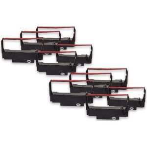 Vhbw - 10x Farbband Nylonband Tintenband kompatibel mit Nadeldrucker g + k Datensysteme gk 400 Ersatz für ERC-38 b/r, ERC-30, ERC-34