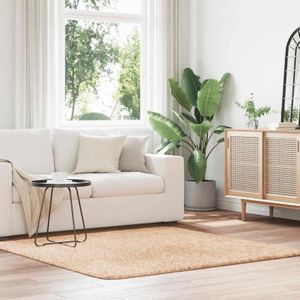 Torana - Teppich Shaggy Hochflor navarra Beige 160x160 cm Polyester