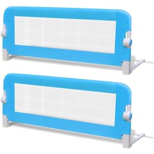 Kleinkind Bettschutzgitter 2 Stk. Blau 102x42 cm Vidaxl