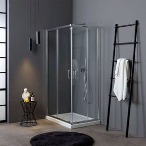 Einfache Duschkabine 70x90 verchromt