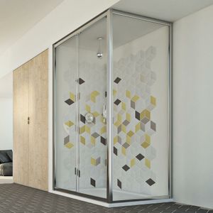 Idralite - Duschkabine eckig Klarglas h 198 mod. Young Duo 1 Tür 90x150 cm