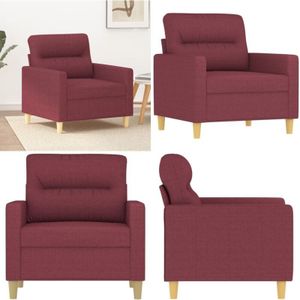 Vidaxl - Sofasessel Weinrot 60 cm Stoff - Sofasettes - Wohnzimmersofa - Weinrot Sofa - Bequemer Sessel - Lounge Chair - Home & Living
