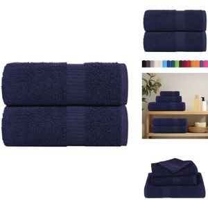 Vidaxl - Seiftücher 2 Stk. Marineblau 30x30 cm 360 g/m² 100% Baumwolle - Seiftuch - Seiftücher - Tuch - Tücher