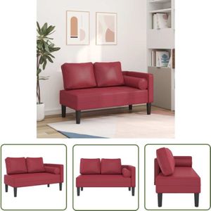VidaXL Chaiselongue mit Kissen Weinrot Kunstleder