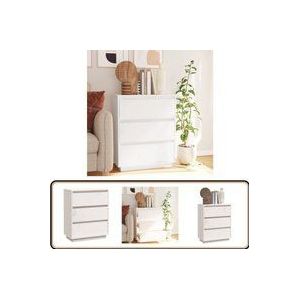 Vidaxl - Sideboard Weiß 60x34x75 cm Massivholz Kiefer - Holz Sideboard - Weißes Sideboard - Massives Kiefernholz - Schubladenregal - Wohnzimmer Möbel