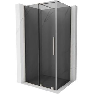 Mexen - Velar Duschkabine Schiebetür 120 x 85 cm, Graphit, gebürsteter Nickel - 871-120-085-41-97