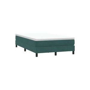 Boxspringbett ohne Matratze Dunkelgrün 120x220 cm Samt Vidaxl