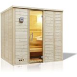 Infraworld - Urban 164 gerade Saunakabine Massivholzsauna Fichte 211x164x200 cm Sauna Urban gerade 209 ohne Saunaofen und Steuerung
